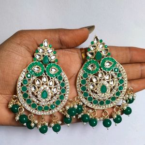 Traditional Green Earrings