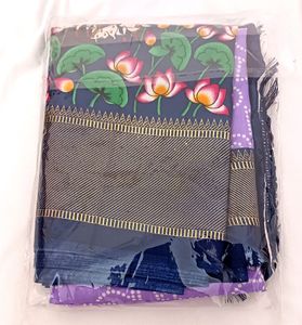 New Beautiful Dola Silk Saree With Atached Blouse Piece
