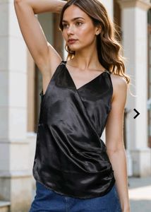 Satin Sleeveless Top