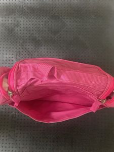 Pink Checkered Toiletry Bag