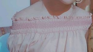 OFF SHOULDER TOP FOR WOMEN(PEACH)