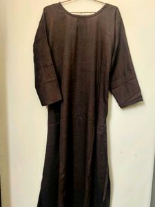Brown Embroidered Kurta