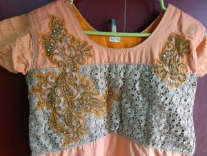 Orange Ethnic Gown