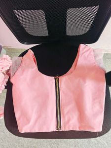 Elegant Pink Ready To Wear Saree