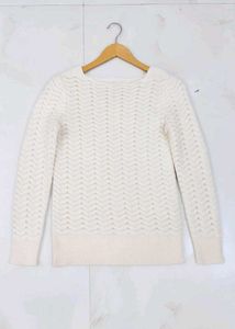 Elegant Cream Knit Sweater