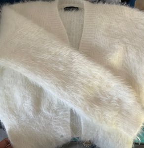 Ladies Fluffy Sweater Long Sleeve Cardigan