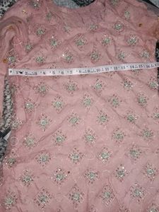 Light pink full suit with dupatta