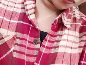 Red Plaid Longline woolen coat