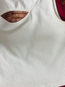 White Cutout Tank