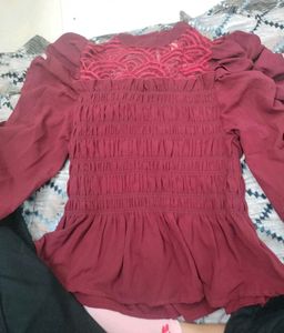 Elegant Maroon Top