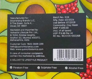 Quench Botanics  Deep Cleansing Clay Mask