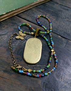Gypsy Witch Pendant Beaded Necklace