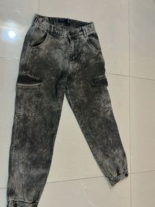 Acid Wash Cargo Pants