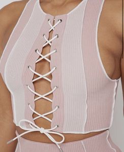 Lace-Up Crop Tank