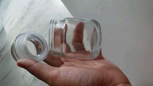 Set of 12 Clear Glass Spice Jars with Lids