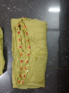 Green Colour Dress With Pant And Dupatta