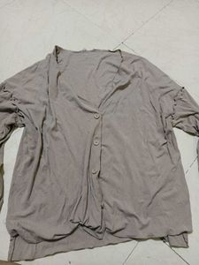 Casual Beige Cardigan