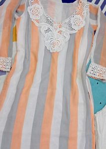 Striped Kurta Set