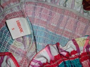 Checkered Off-Shoulder Crop Top