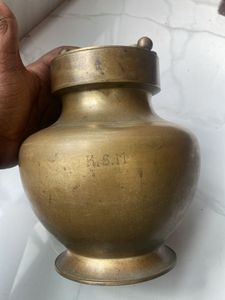 Vintage Brass Pot with Handle