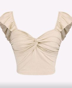 Ruffle Sleeves Crop Top Littlebox