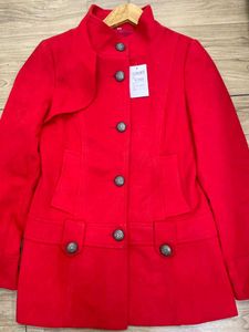 Red Button-Up Winter Coat