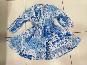Blue Patterned Dress