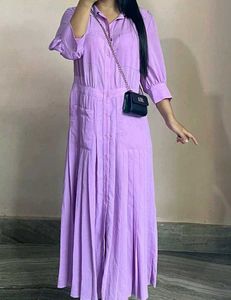 LAVENDER SHIRT DRESS