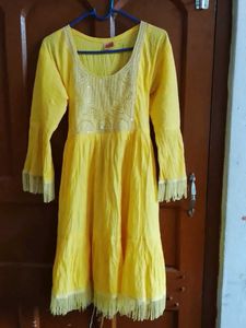 Yellow Embroidered Dress