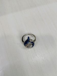 Silver 92.5 Peacock Design Size 10 (3.9gms)