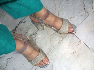 Silver Shimmer Heels
