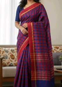 Elegant Checked Saree