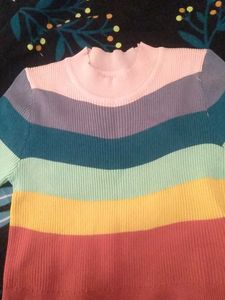 Multi Colour Rainbow 🌈 Crop Top