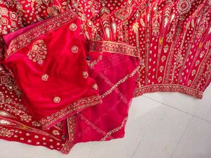 Red Embroidered Lehenga Choli