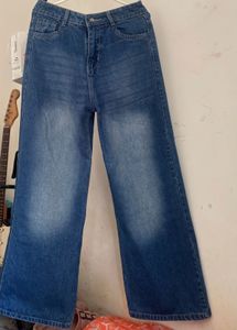 blue Wide Leg denim jeans