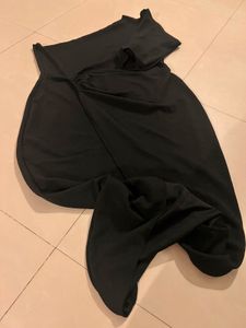 Of Shoulder Black Dress