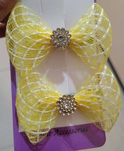 Cute Yellow Hair Clips pack of 2