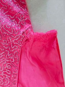 Girls Pink Embellished Party Frock Dress