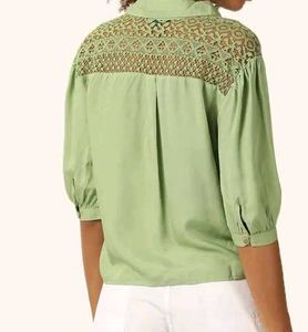 Olive Green Lace Shirt
