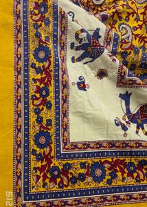 Single Pure Cotton Bedsheet with Camel pattern