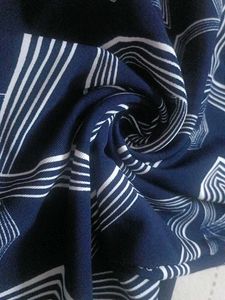 Elegant Blue And White Printed Midi