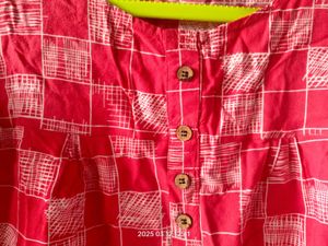 Red Cold Shoulder Top