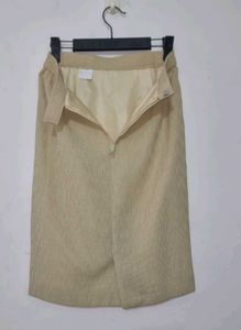 Beige Midi Skirt
