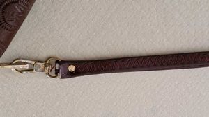 Dark Brown Hand Wallet With Strap