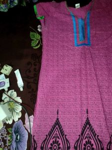 Pink Printed Kurti