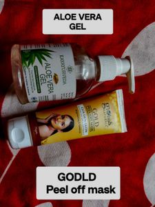 Aloe Vera Gel & Gold Mask