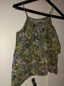 green crop top sleeves for women