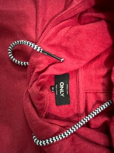 Only Brand Red Graphic Print Hoodie