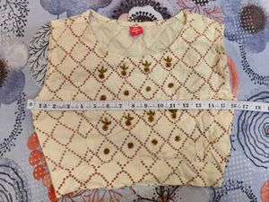 Embroidered Sleeveless Top
