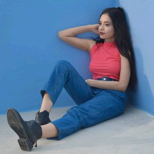 Straight Fit High Rise Jeans